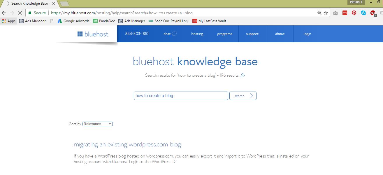 BlueHost Support 2