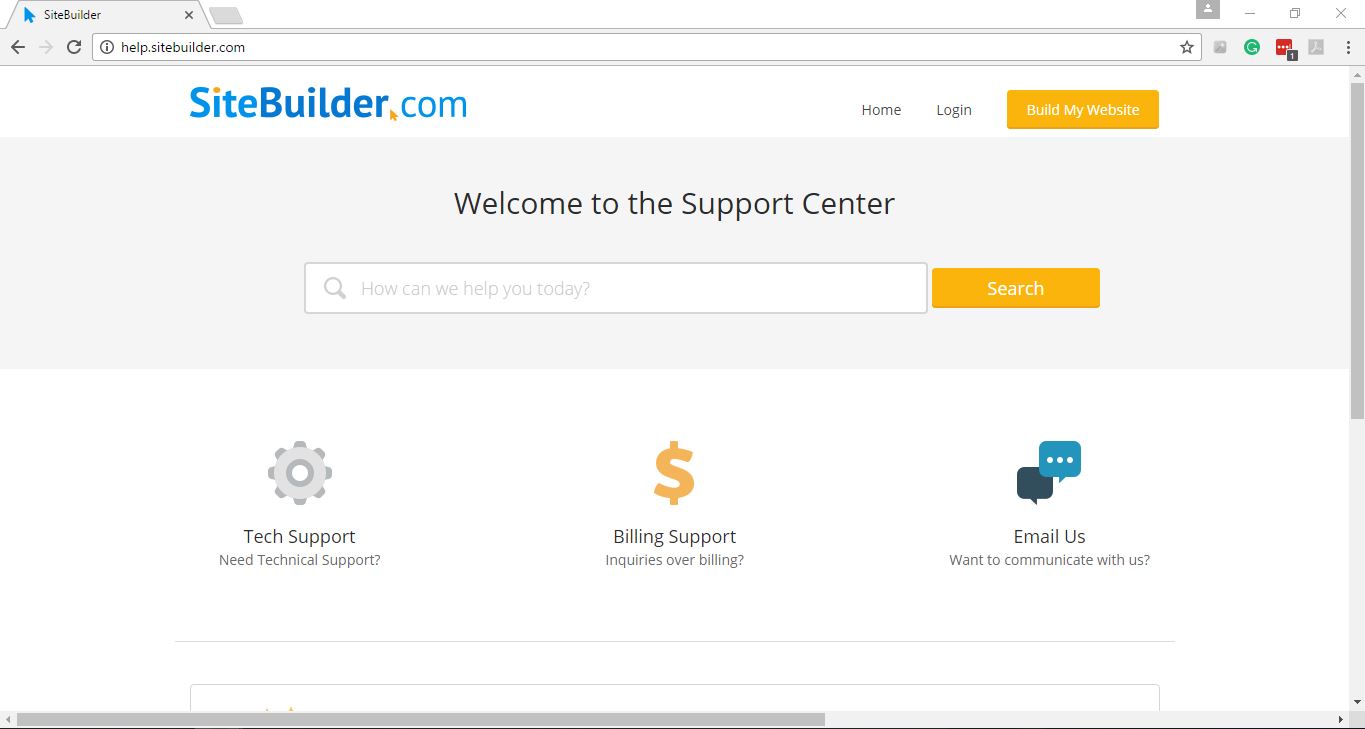 Sitebuilder Support